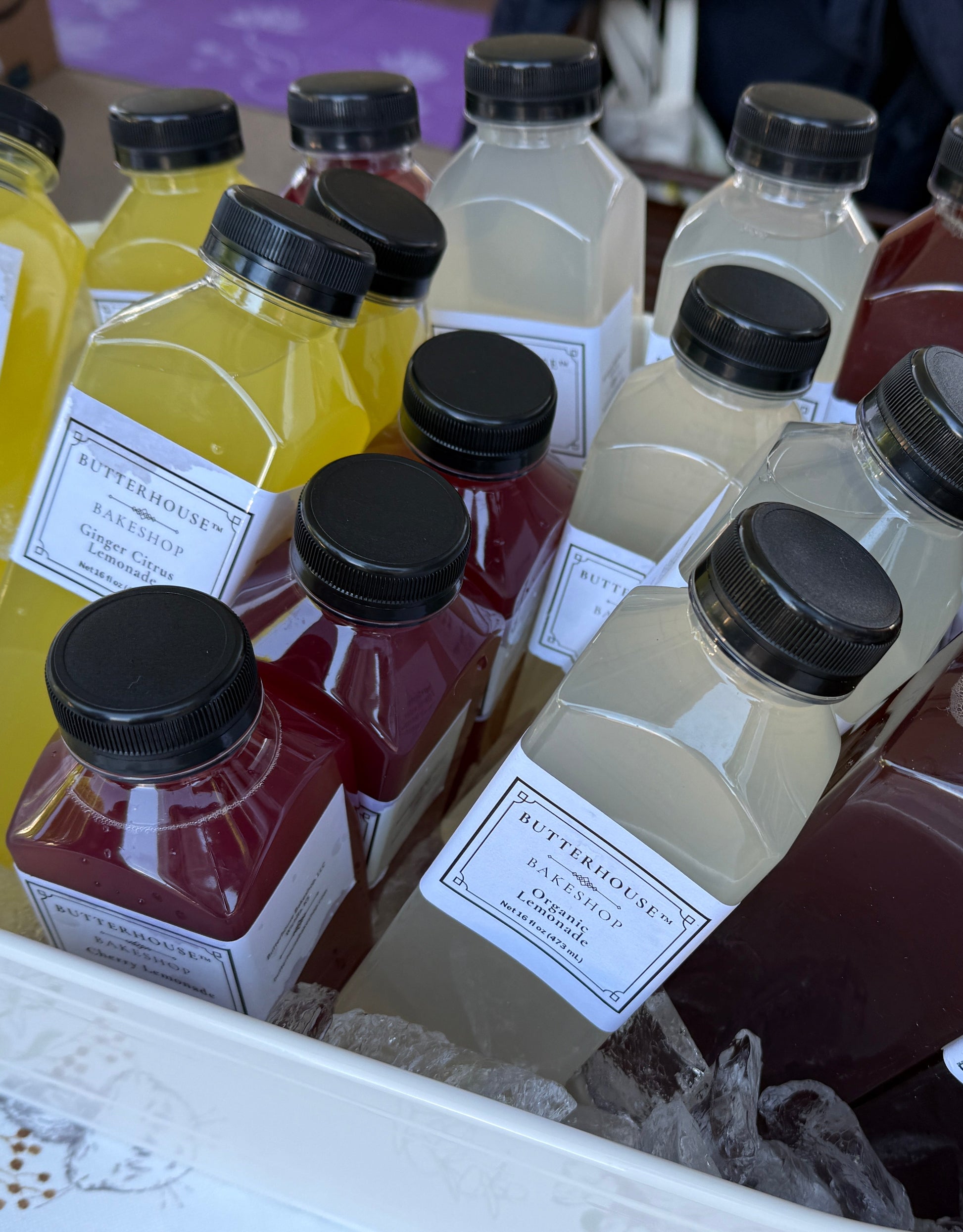 Assorted bottles of Butterhouse Bakeshop Lemonade
